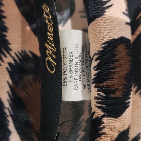 Cheetah print mock turtleneck sheath dress midi length size XL. - Picture 3 of 5